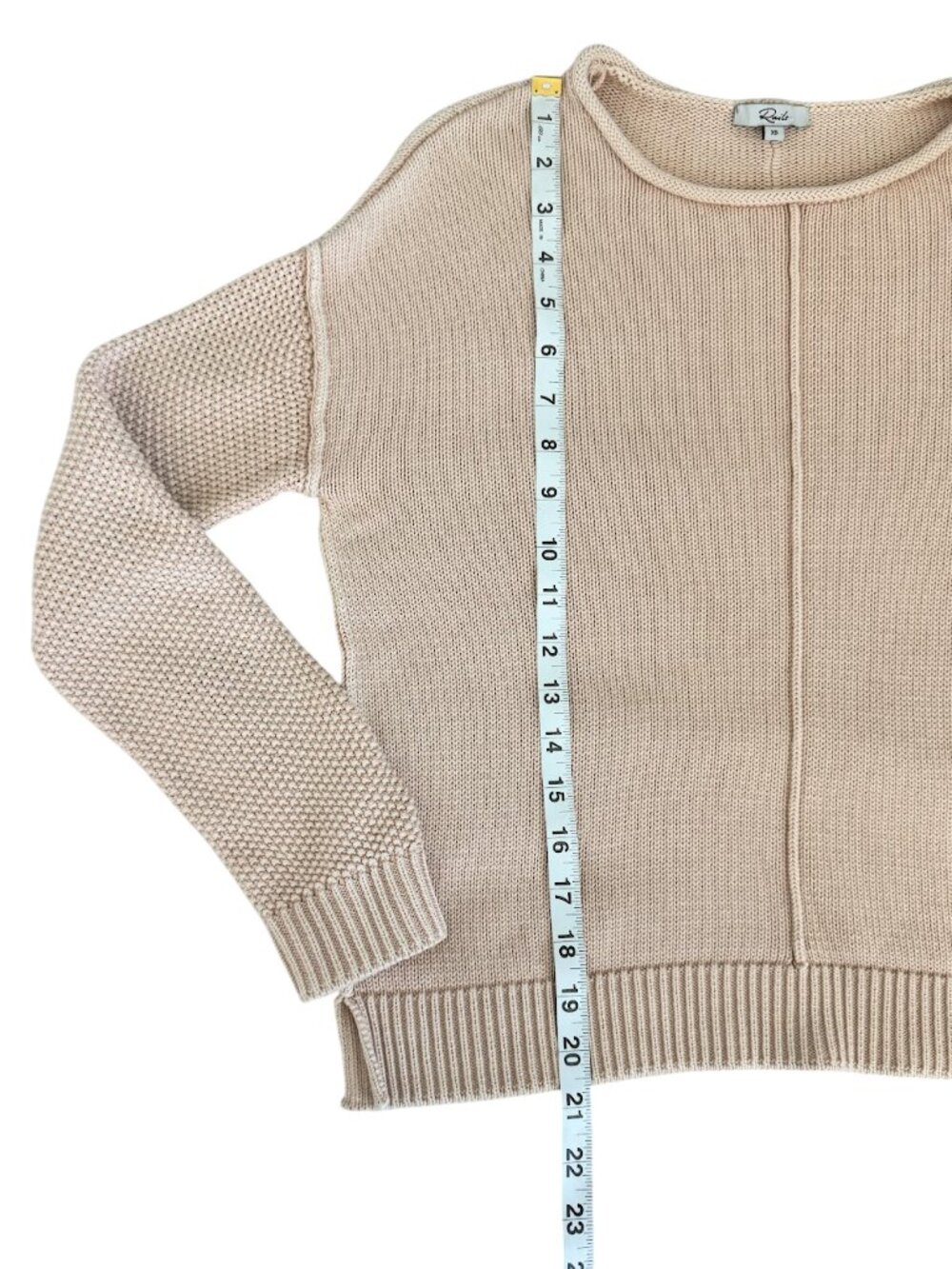 Rails Erin Sweater Women's XS Blush Pink Textured Knit Cotton Blend Pullover - Picture 5 of 8